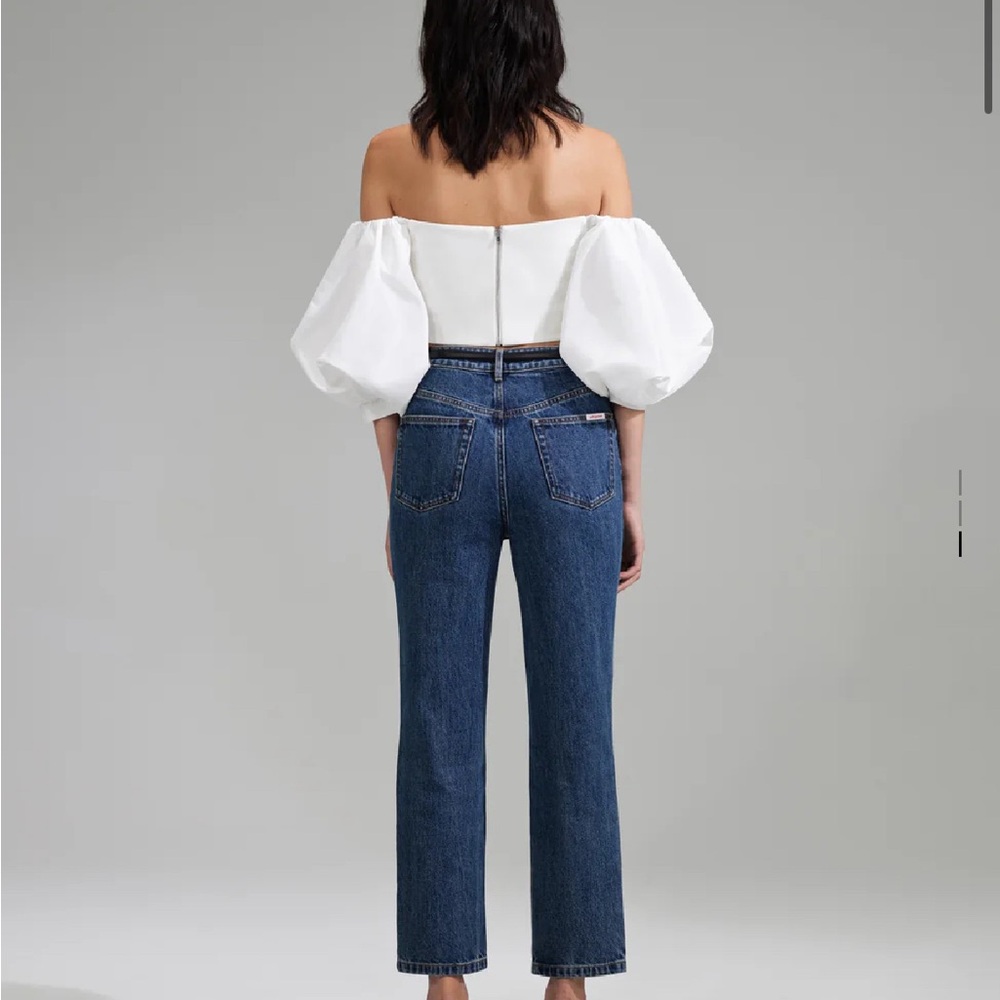 NWT Self Portrait white blouse US4